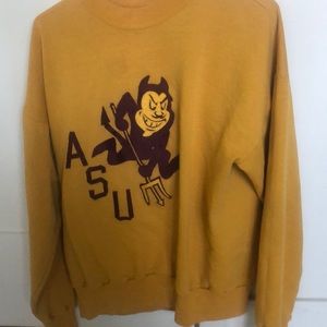 Large Vintage Arizona State University Gold Crewneck